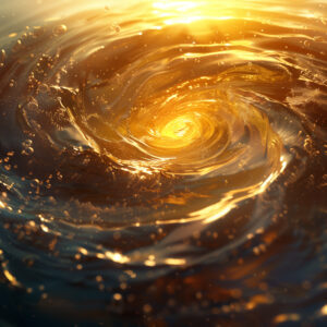 sunlight reflecting on swirling water