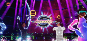 Soundscape Universe VR concert poster with avatars