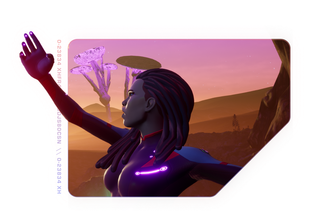 female avatar in Spectra Dash game